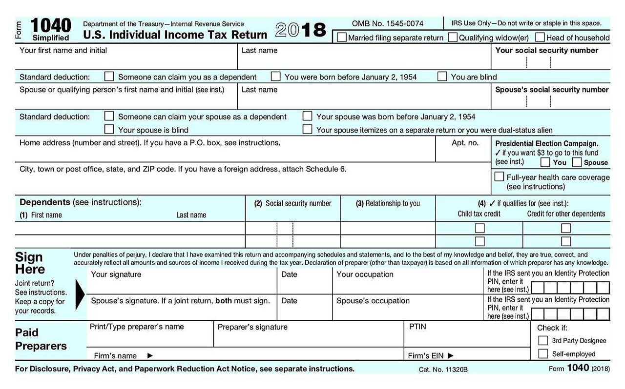 Learn About Filing Taxes in Quick and Easy Steps: Tax Form 1040 & Instructions